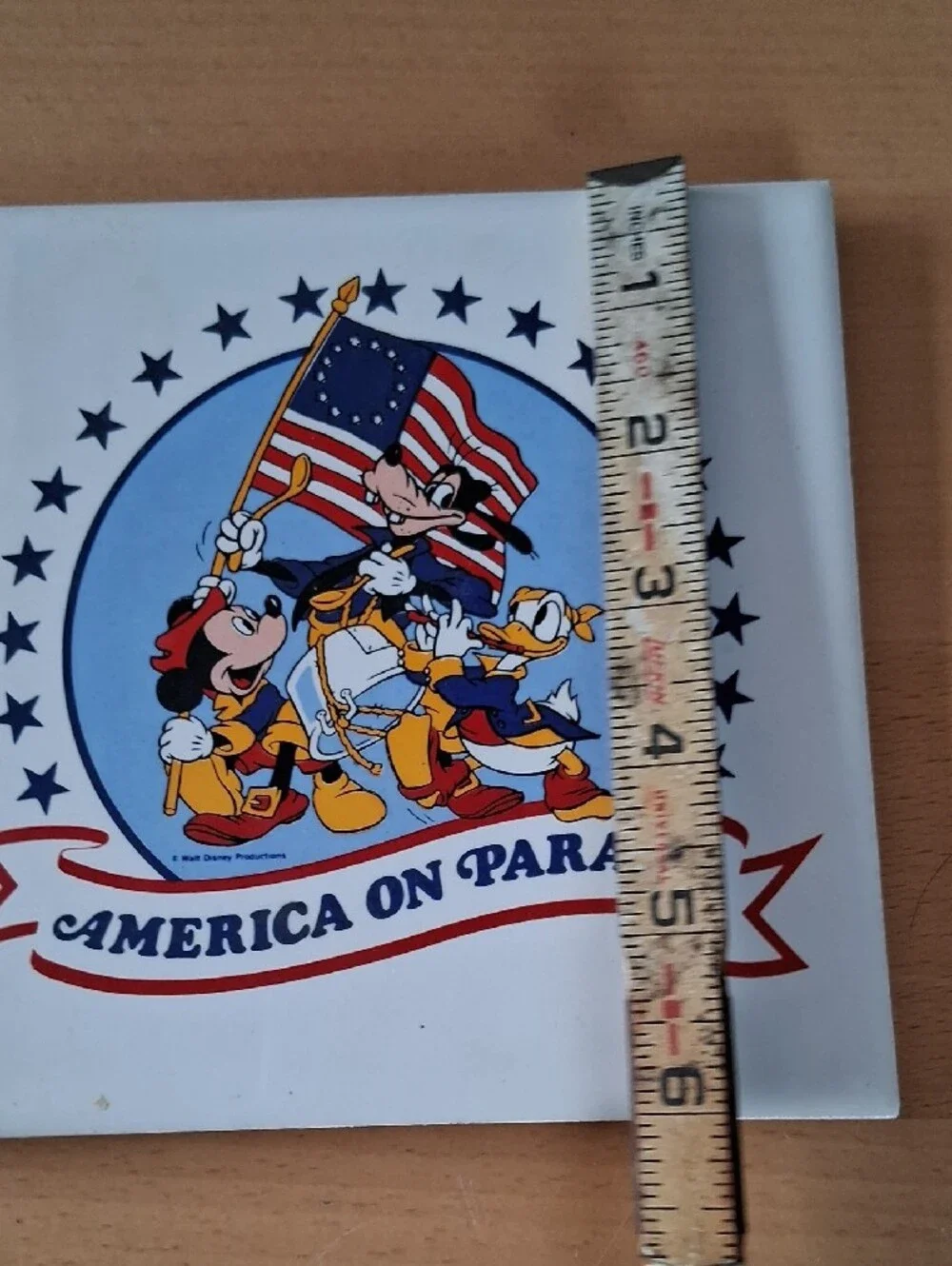 Disney America On Parade Tile - Blue, Red & Yellow